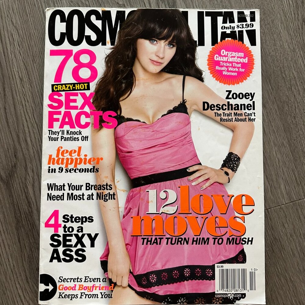 Cosmopolitan Magazine - October 2012 - Zooey Deschanel Cover - Collectible